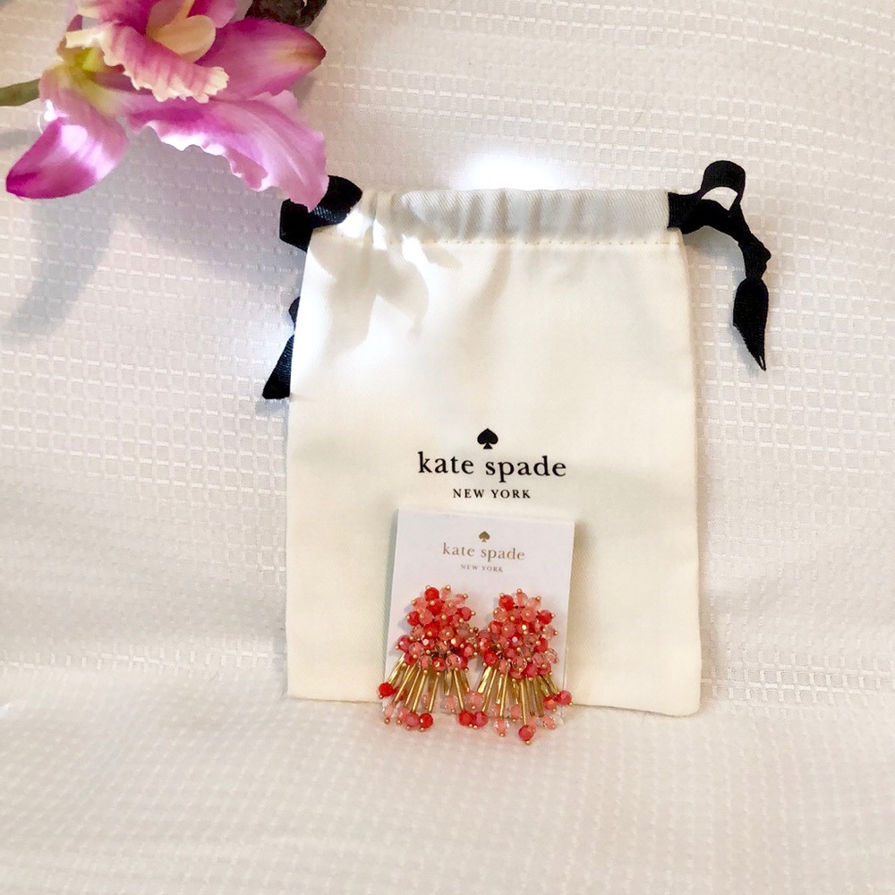 Kate Spade ♠️ Gold-Tone Bead Cluster Stud Earrings - Picture 2 of 8